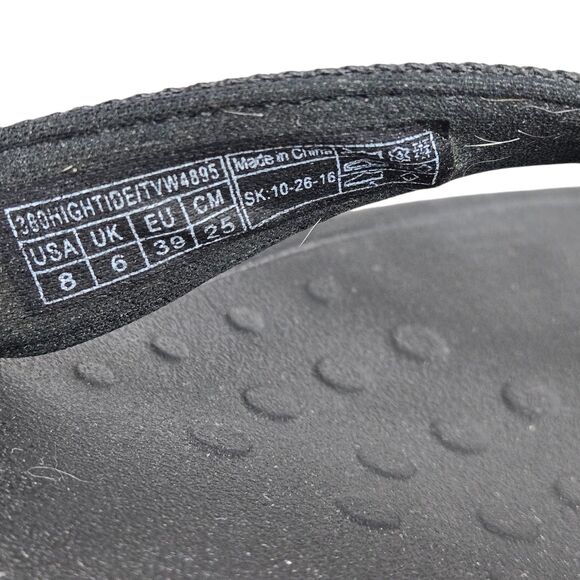 Vionic 380 High Tide Sandals Sz 8 Black Flip Flop Wedge - Picture 12 of 12